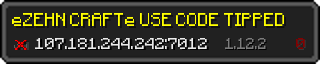 Userbar 320x64 in minecraft style for 107.181.244.242:7012