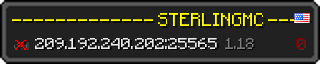Userbar 320x64 in Minecraft-Stil für den Server 209.192.240.202:25565