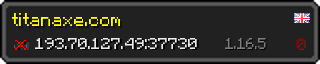 Userbar 320x64 in minecraft style for 193.70.127.49:37730