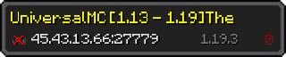 Userbar 320x64 in Minecraft-Stil für den Server 45.43.13.66:27779