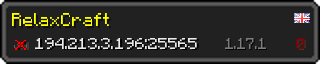 Userbar 320x64 in Minecraft-Stil für den Server 194.213.3.196:25565