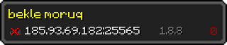 Userbar 320x64 in minecraft style for 185.93.69.182:25565