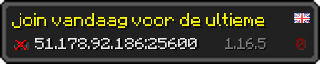 Userbar 320x64 in Minecraft-Stil für den Server 51.178.92.186:25600