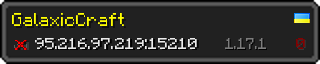 Userbar 320x64 in Minecraft-Stil für den Server 95.216.97.219:15210