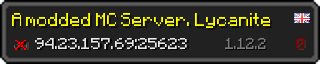 Userbar 320x64 in Minecraft-Stil für den Server 94.23.157.69:25623