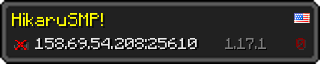 Userbar 320x64 in Minecraft-Stil für den Server 158.69.54.208:25610