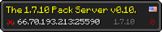 Userbar 320x64 in Minecraft-Stil für den Server 66.70.193.213:25590