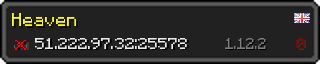 Userbar 320x64 in minecraft style for 51.222.97.32:25578