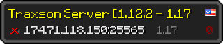 Userbar 320x64 in Minecraft-Stil für den Server 174.71.118.150:25565