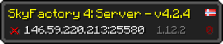 Userbar 320x64 in minecraft style for 146.59.220.213:25580