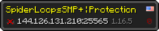 Userbar 320x64 in Minecraft-Stil für den Server 144.126.131.210:25565