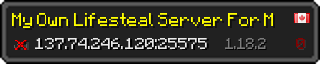 Userbar 320x64 in minecraft style for 137.74.246.120:25575