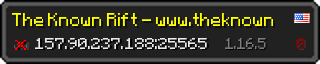 Userbar 320x64 in minecraft style for 157.90.237.188:25565