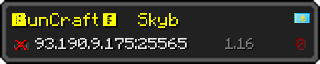 Userbar 320x64 in Minecraft-Stil für den Server 93.190.9.175:25565