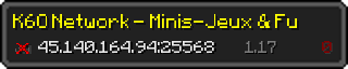 Userbar 320x64 in Minecraft-Stil für den Server 45.140.164.94:25568