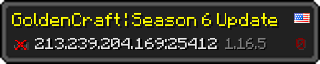 Userbar 320x64 in Minecraft-Stil für den Server 213.239.204.169:25412