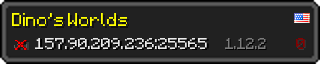 Userbar 320x64 in minecraft style for 157.90.209.236:25565