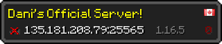 Userbar 320x64 in Minecraft-Stil für den Server 135.181.208.79:25565