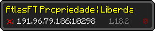 Userbar 320x64 in minecraft style for 191.96.79.186:10298