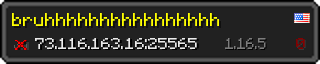 Userbar 320x64 in minecraft style for 73.116.163.16:25565