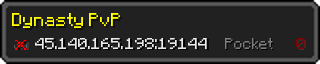 Userbar 320x64 in minecraft style for 45.140.165.198:19144