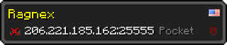 Userbar 320x64 in minecraft style for 206.221.185.162:25555