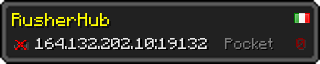 Userbar 320x64 in Minecraft-Stil für den Server 164.132.202.10:19132