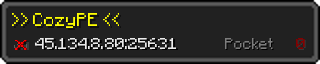 Userbar 320x64 in minecraft style for 45.134.8.80:25631