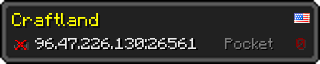 Userbar 320x64 in Minecraft-Stil für den Server 96.47.226.130:26561