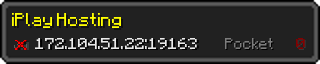 Userbar 320x64 in Minecraft-Stil für den Server 172.104.51.22:19163