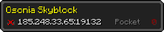 Userbar 320x64 in Minecraft-Stil für den Server 185.248.33.65:19132