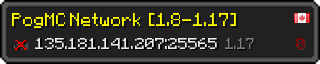 Userbar 320x64 in minecraft style for 135.181.141.207:25565