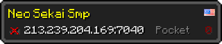 Userbar 320x64 in Minecraft-Stil für den Server 213.239.204.169:7040