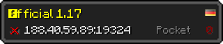 Userbar 320x64 in Minecraft-Stil für den Server 188.40.59.89:19324