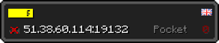 Userbar 320x64 in Minecraft-Stil für den Server 51.38.60.114:19132