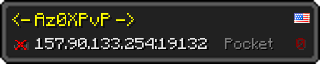 Userbar 320x64 in minecraft style for 157.90.133.254:19132