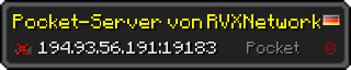 Userbar 320x64 in Minecraft-Stil für den Server 194.93.56.191:19183