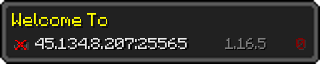 Userbar 320x64 in Minecraft-Stil für den Server 45.134.8.207:25565