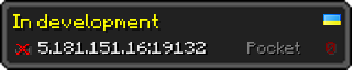 Userbar 320x64 in Minecraft-Stil für den Server 5.181.151.16:19132