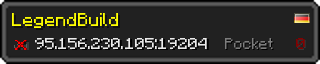 Userbar 320x64 in Minecraft-Stil für den Server 95.156.230.105:19204