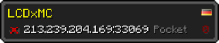 Userbar 320x64 in minecraft style for 213.239.204.169:33069