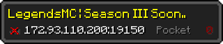 Userbar 320x64 in Minecraft-Stil für den Server 172.93.110.200:19150