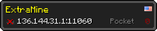 Userbar 320x64 in minecraft style for 136.144.31.1:11060