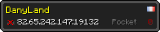 Userbar 320x64 in Minecraft-Stil für den Server 82.65.242.147:19132