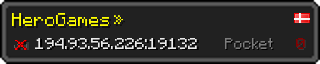 Userbar 320x64 in minecraft style for 194.93.56.226:19132