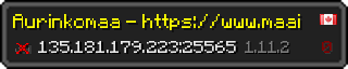 Userbar 320x64 in Minecraft-Stil für den Server 135.181.179.223:25565