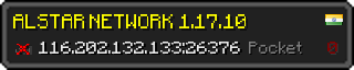 Userbar 320x64 in Minecraft-Stil für den Server 116.202.132.133:26376