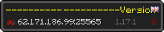 Userbar 320x64 in Minecraft-Stil für den Server 62.171.186.99:25565