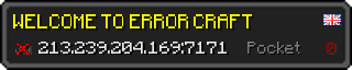 Userbar 320x64 in Minecraft-Stil für den Server 213.239.204.169:7171