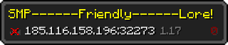 Userbar 320x64 in Minecraft-Stil für den Server 185.116.158.196:32273